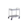 Chariot de service inox 2 plateaux 89,5 x 62,5 x 96 cm