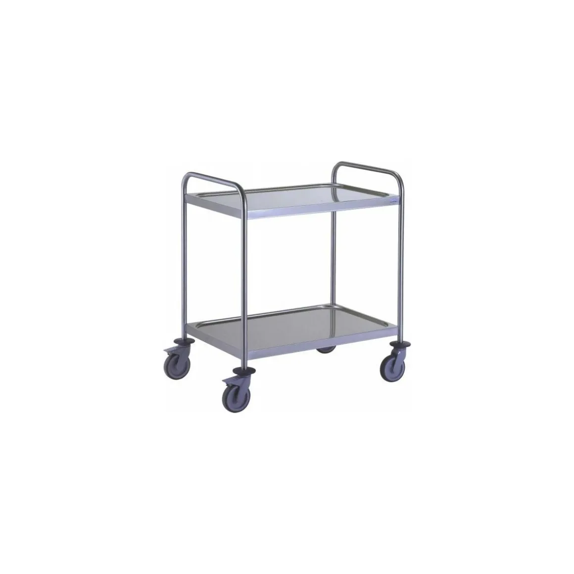 Chariot de service inox 2 plateaux 89,5 x 62,5 x 96 cm