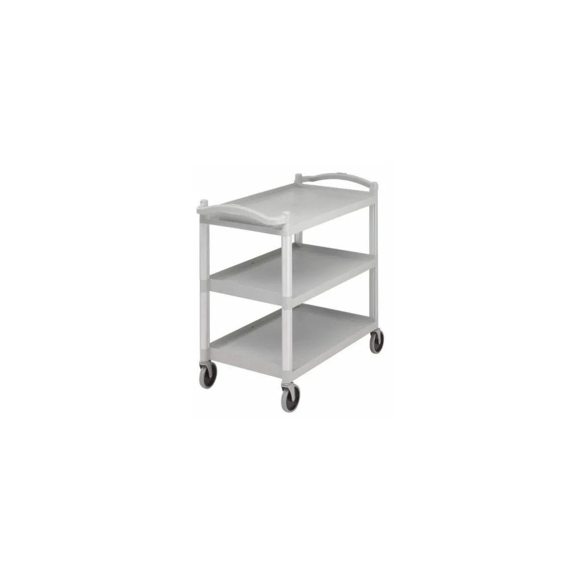 Chariot de service 3 plateaux gris