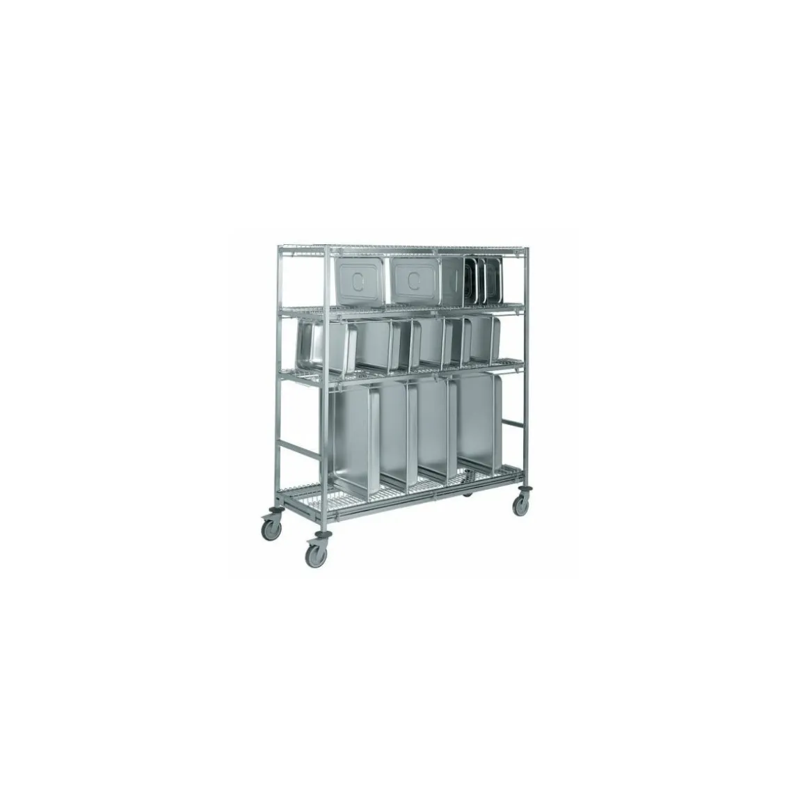 Chariot porte bac GN 38 bacs 127 x 62 x 170,5 cm