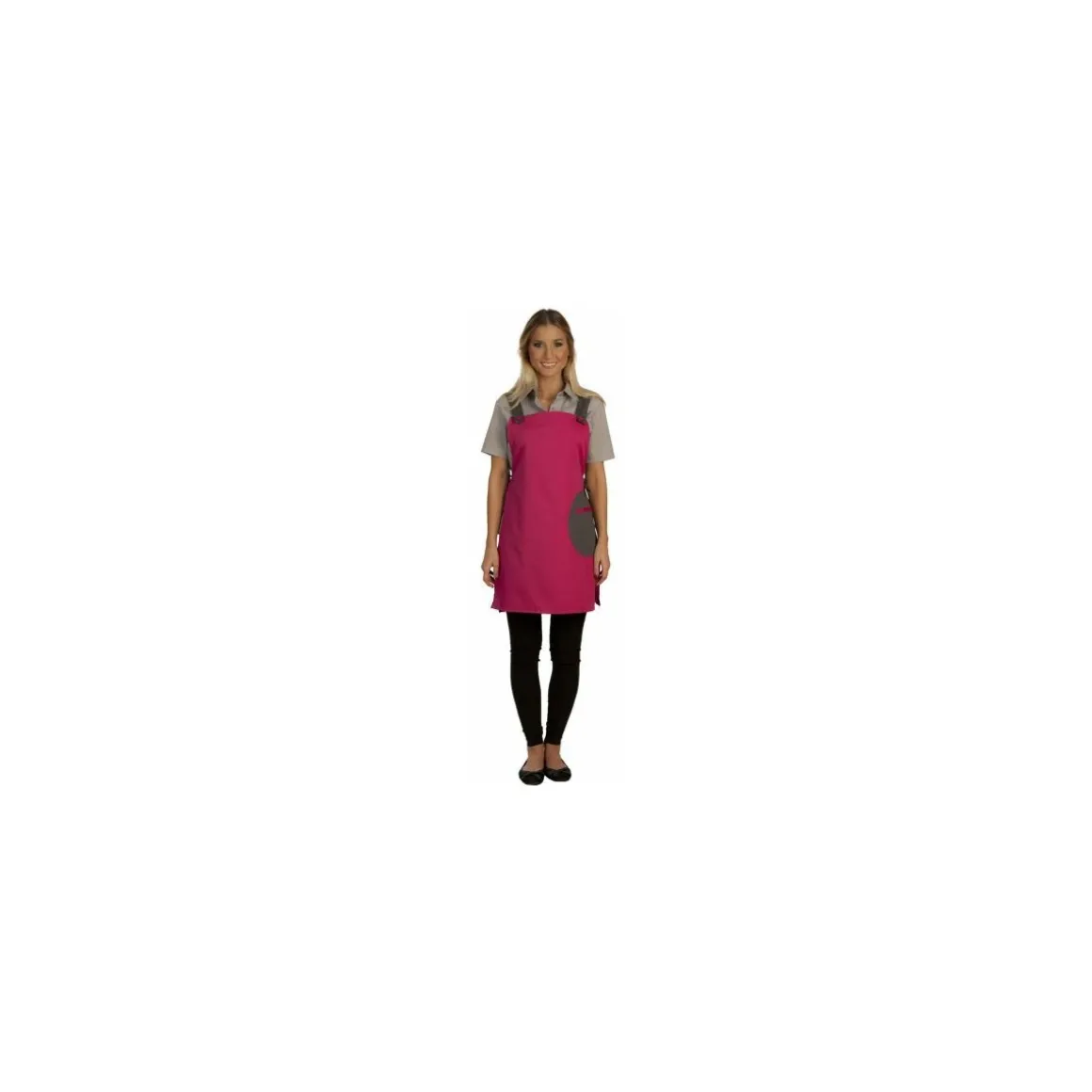 Chasuble polycoton fuchsia / gris 85 cm TU