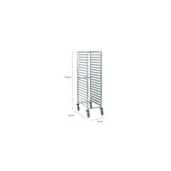 Échelle inox 20 niveaux 60 x 40 cm