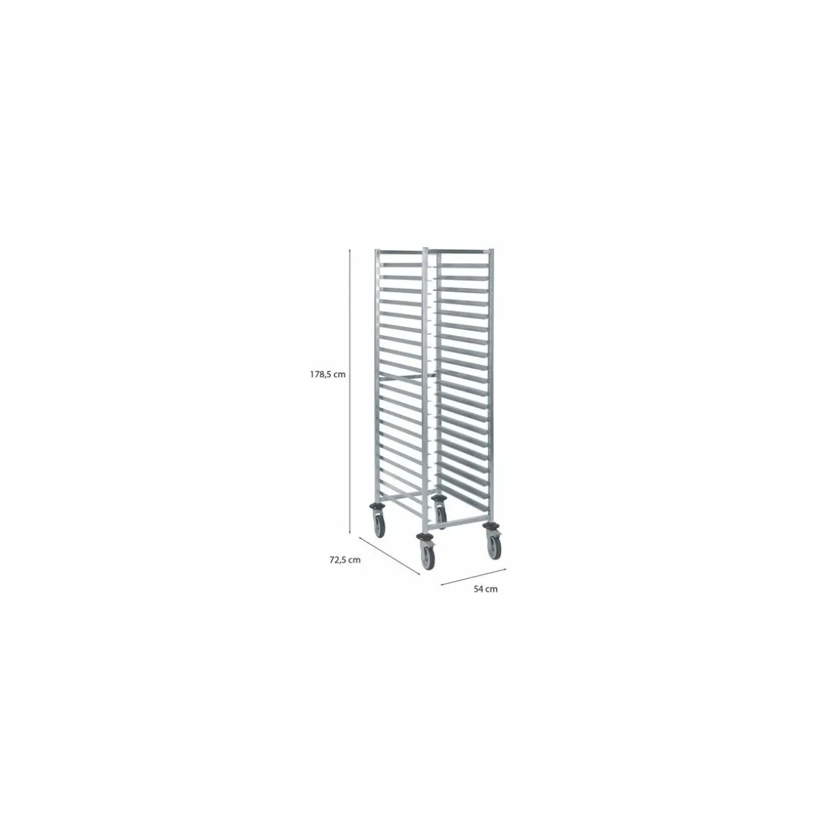 Échelle inox 20 niveaux 60 x 40 cm