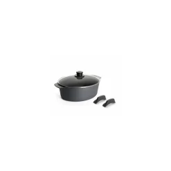 Cocotte Diamond Lite fonte 3L + couvercle verre + poignées