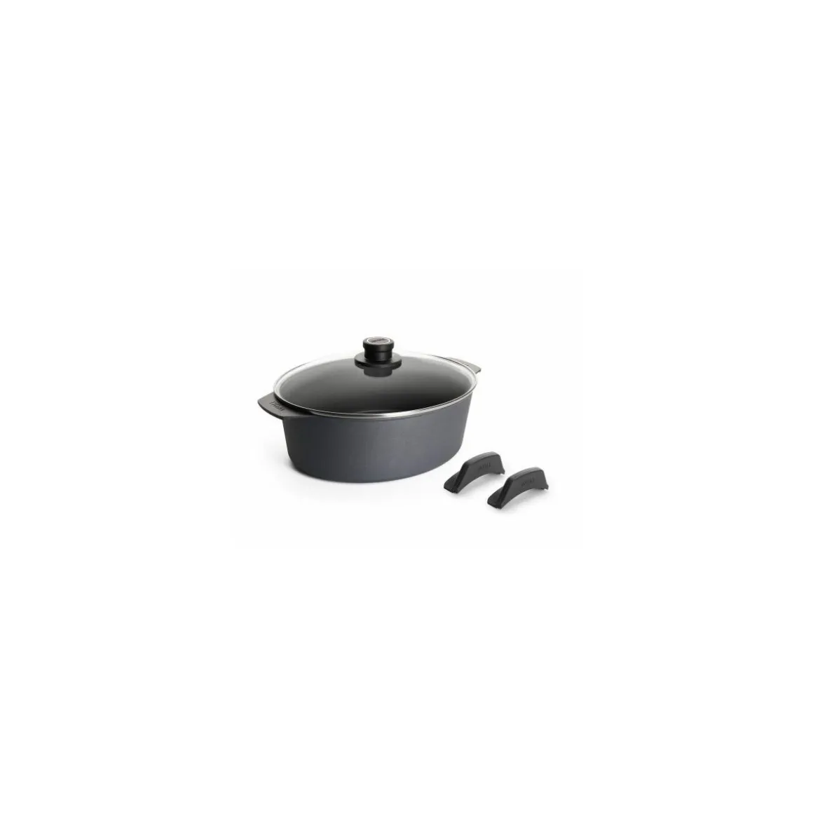 Cocotte Diamond Lite fonte 6L + couvercle verre + poignées