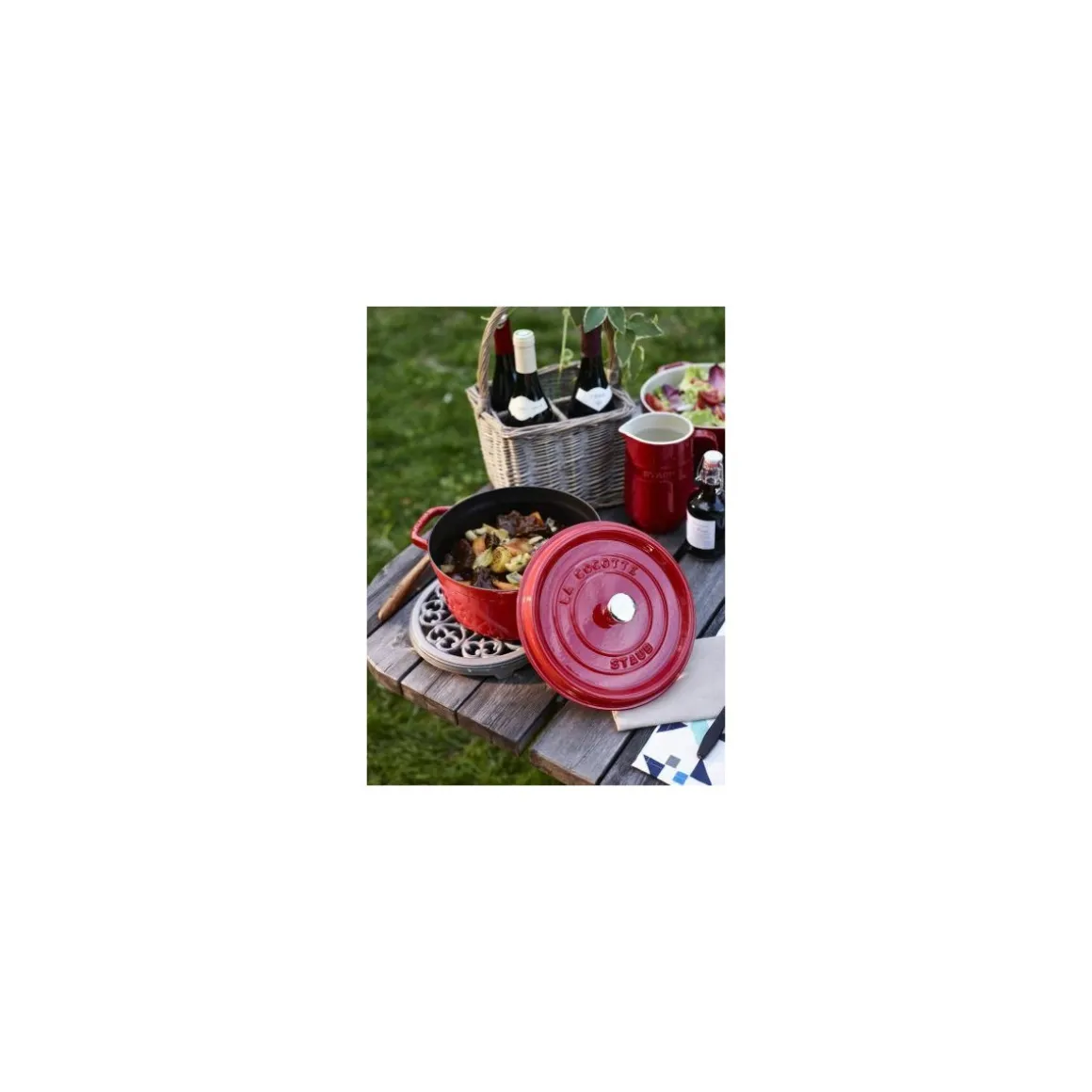 Cocotte fonte cerise Staub ø 20 cm