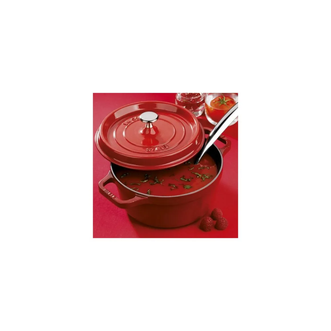 Cocotte fonte cerise Staub ø 20 cm