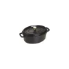 Cocotte fonte ovale noire ø 29 cm