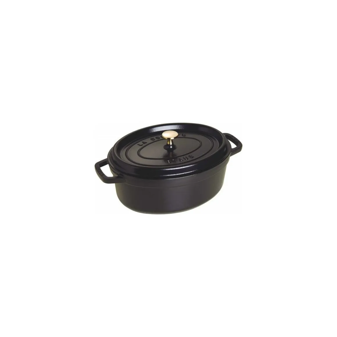 Cocotte fonte ovale noire ø 29 cm