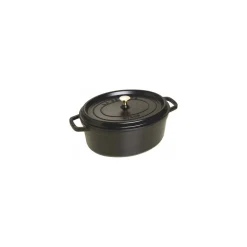 Cocotte fonte ovale noire Staub ø 33 cm