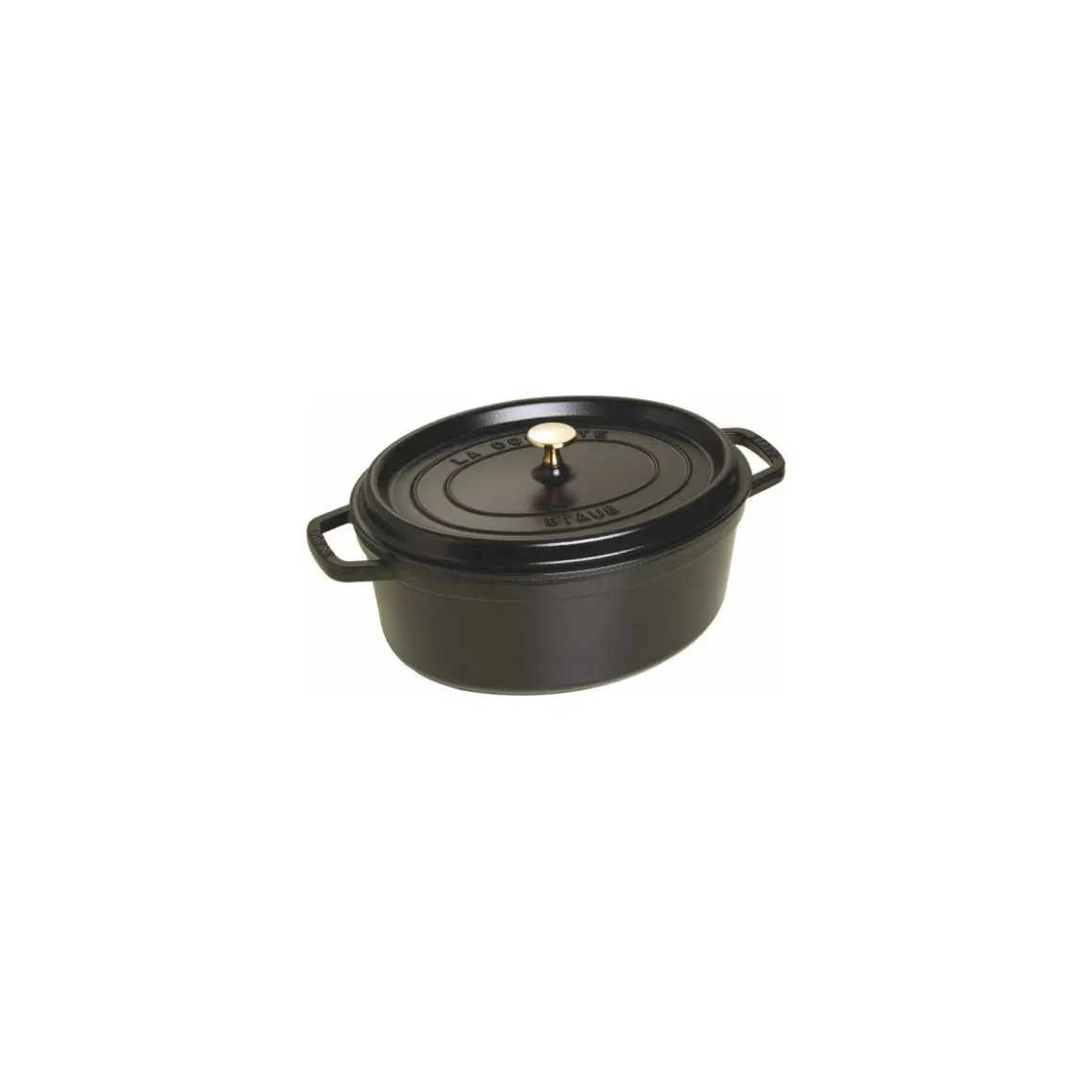 Cocotte fonte ovale noire Staub ø 33 cm