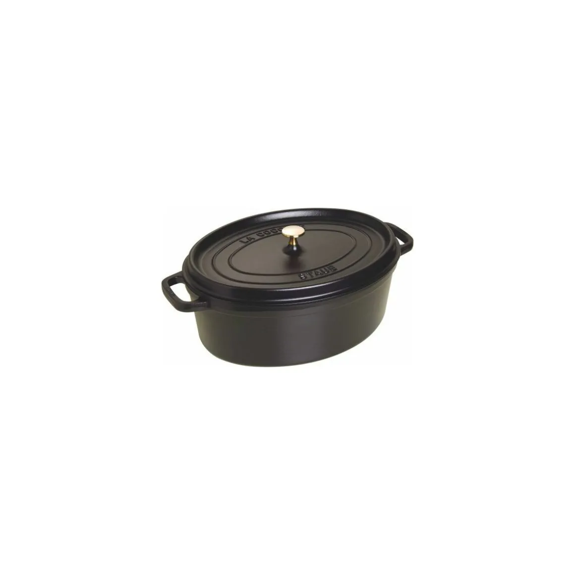 Cocotte fonte ovale noire Staub ø 37 cm