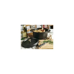 Cocotte fonte ovale noire Staub ø 37 cm