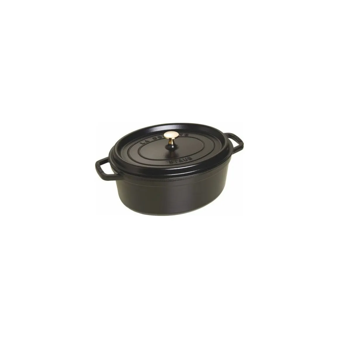 Cocotte fonte ovale noire Staub ø 31 cm