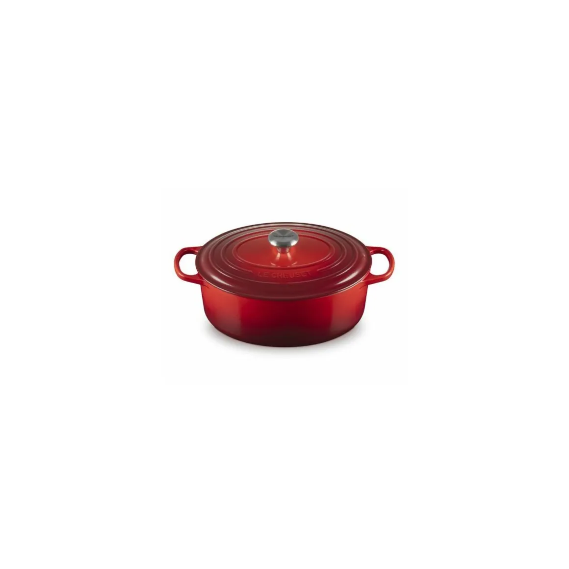 Cocotte fonte signature ovale cerise Le Creuset ø 31 cm