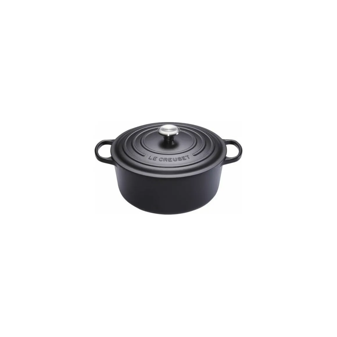 Cocotte fonte signature ronde noire Le Creuset ø 20 cm