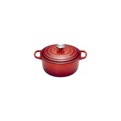 Cocotte fonte signature ronde cerise Le Creuset ø 24 cm