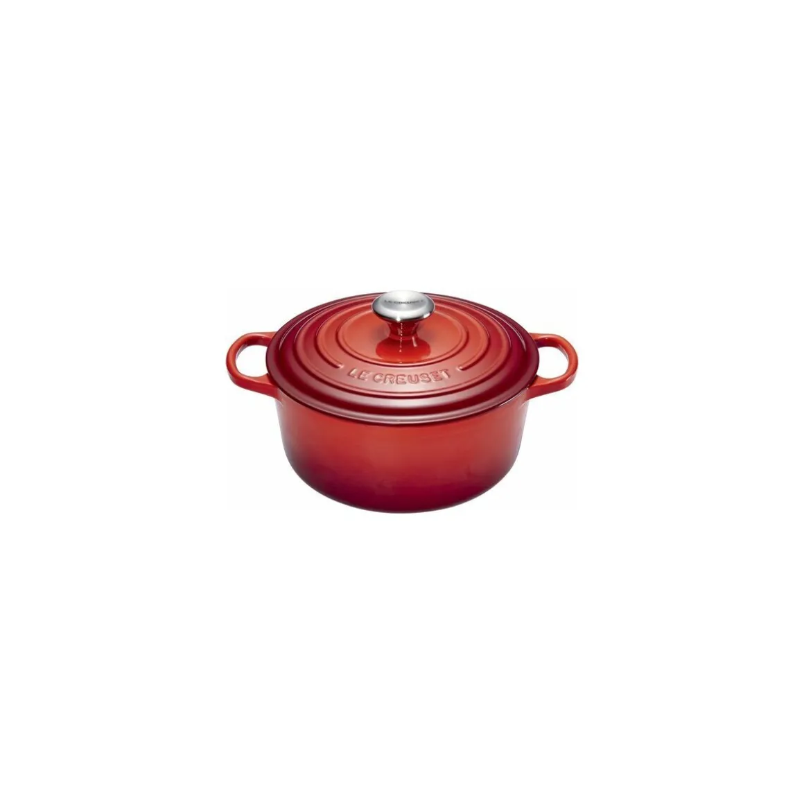 Cocotte fonte signature ronde cerise Le Creuset ø 24 cm