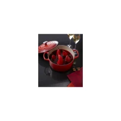 Cocotte fonte signature ronde cerise Le Creuset ø 28 cm