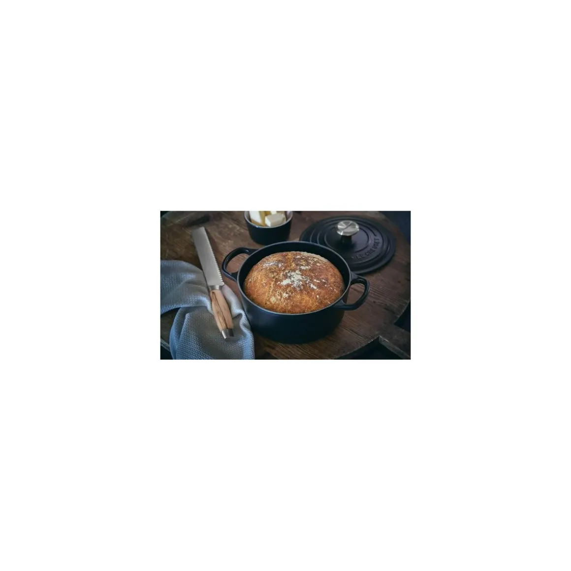 Cocotte fonte signature ronde noire Le Creuset ø 24 cm