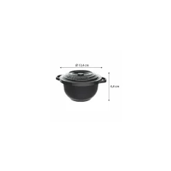 Cocotte plastique micro-ondable noire 55 cl - par 25