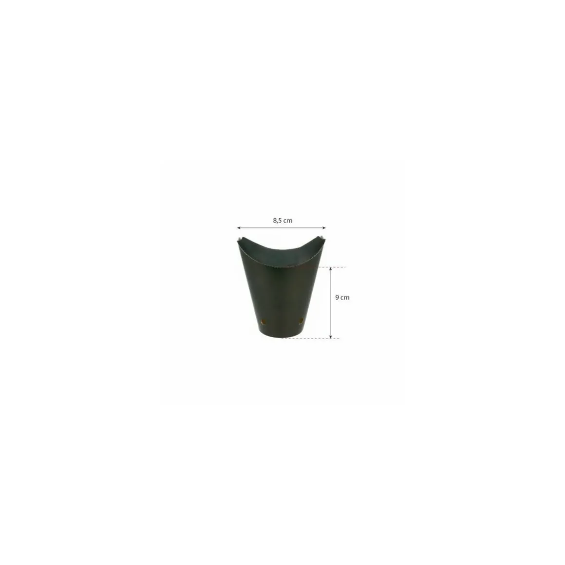 Coffret à frites carton refermable noir 480 ml - par 50