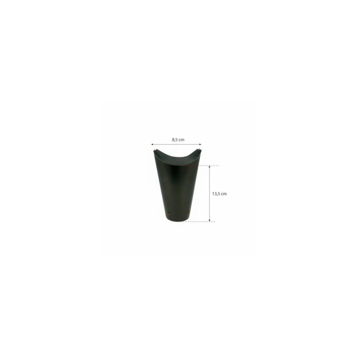 Coffret à frites carton refermable noir 660 ml - par 50