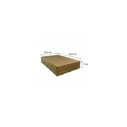 Coffret Marianne en carton kraft brun 34,5 x 24,5 x 7 cm - par 100
