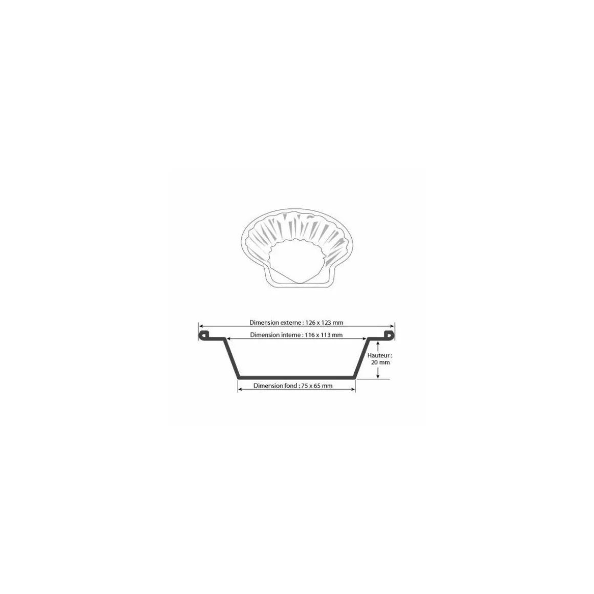 Coquille Saint Jacques aluminium 12 cl - par 100