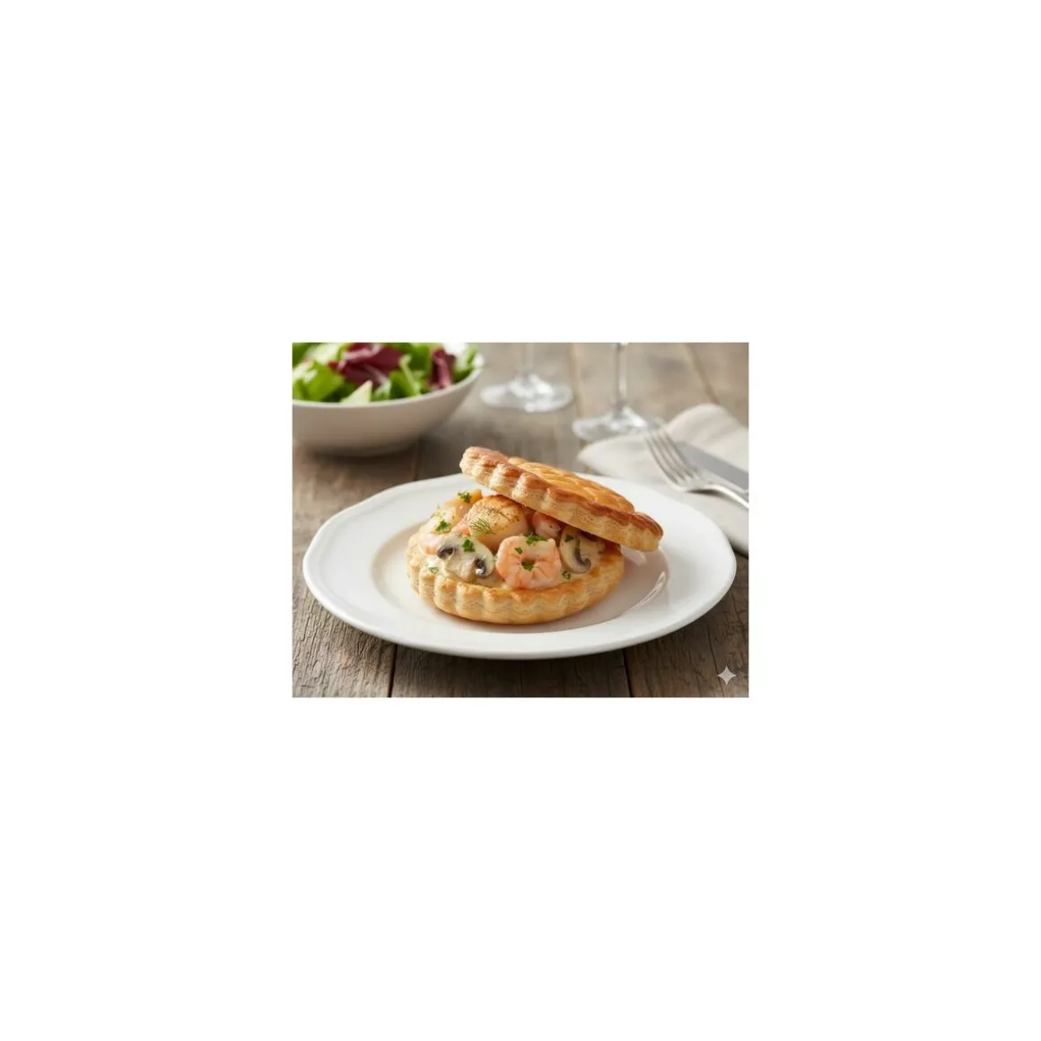 Coquilles St Jacques feuilletage à la margarine ø 10 x 3,5 cm - par 36