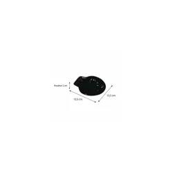 Coquille St Jacques polystyrène noir 12,5 x 12,5 x 2 cm - par 100