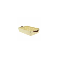 Corbeille bambou anses PU 33 x 23 x 7 cm - par 20