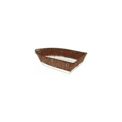 Corbeille de présentation en forme bateau chocolat avec support 58,5 x 40 x 13 cm