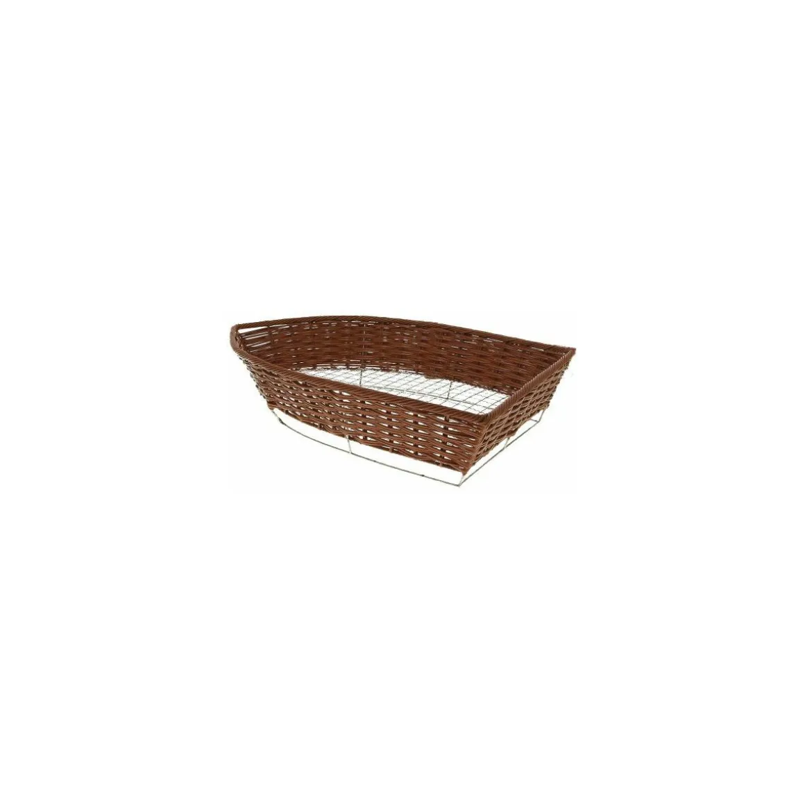 Corbeille de présentation en forme bateau chocolat avec support 58,5 x 40 x 13 cm