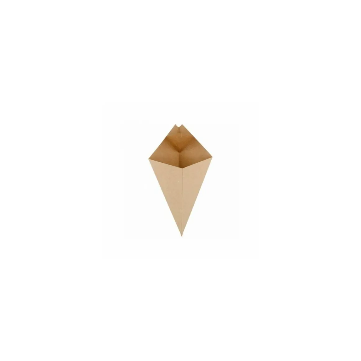Cornet à frites kraft avec languette pour sauce 100 ml - par 200