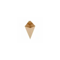Cornet à frites kraft avec languette pour sauce 250 ml - par 200