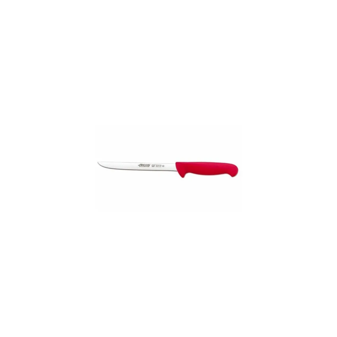 Couteau à filet de sole flexible rouge 20 cm