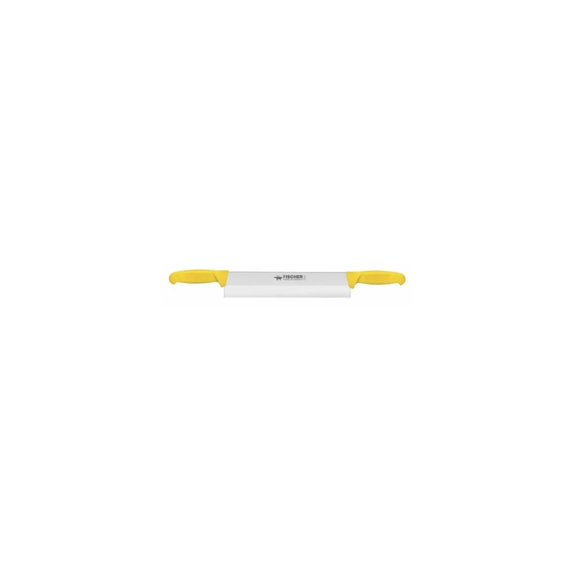 Couteau à fromage 2 mains jaune 33 cm