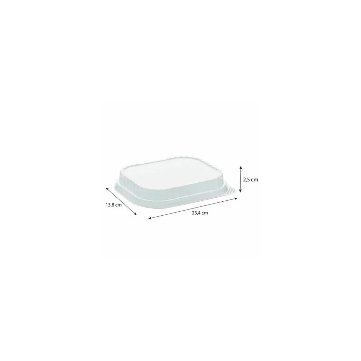 Couvercle APET pour barquette aluminium 94 cl - par 100