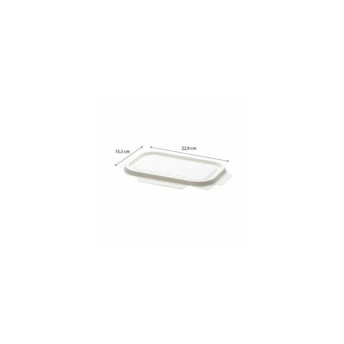 Couvercle bagasse pour barquettes bagasse 850 ml et 1000 ml - par 125