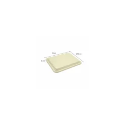 Couvercle bagasse pour plateau repas 29,5 x 24 cm- par 50