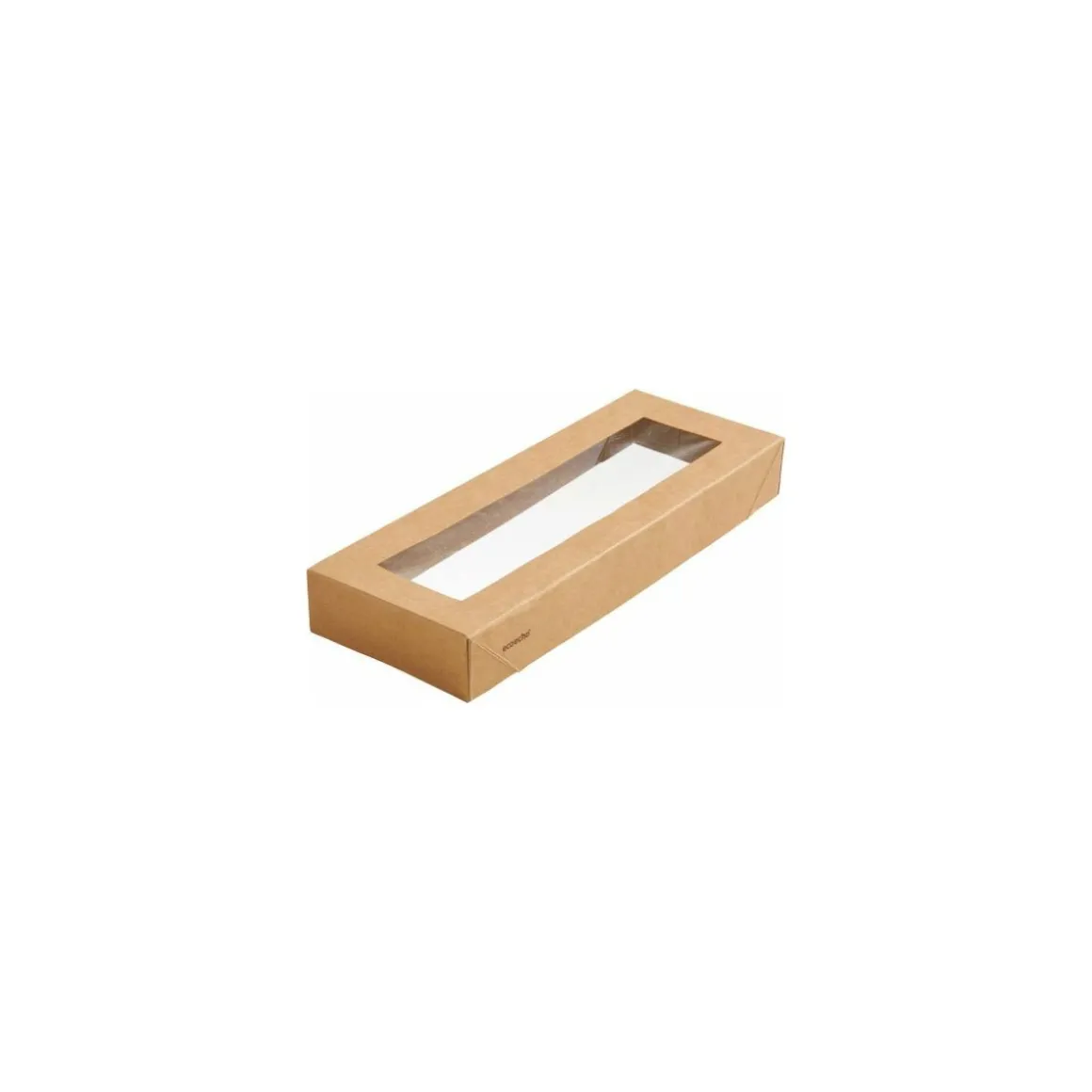 Couvercle barquette viking kraft brun 22,5 x 8,5 x 3 cm - par 300