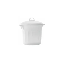 Couvercle blanc poignée PEHD pour conteneur alimentaire 75 L