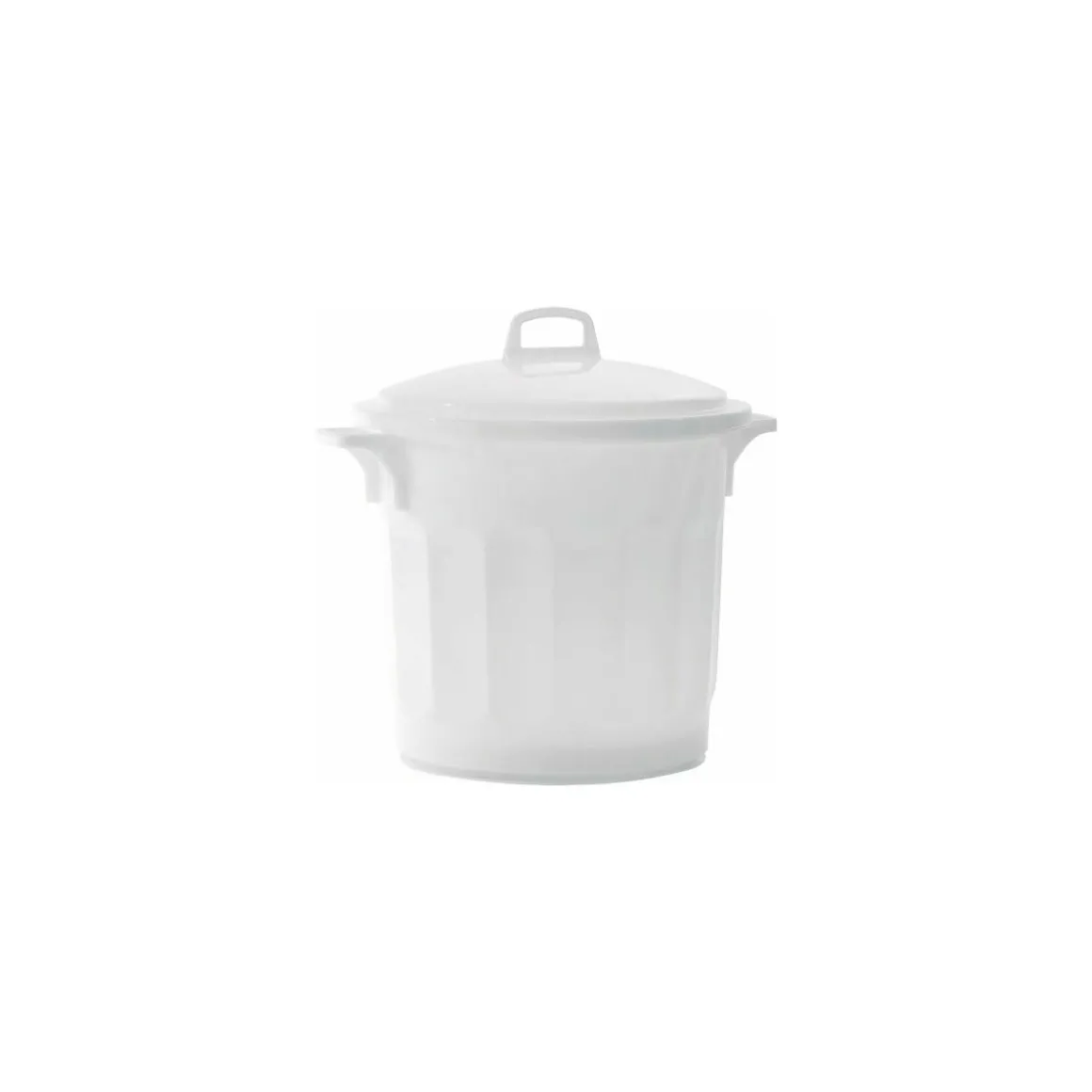 Couvercle blanc poignée PEHD pour conteneur alimentaire 75 L