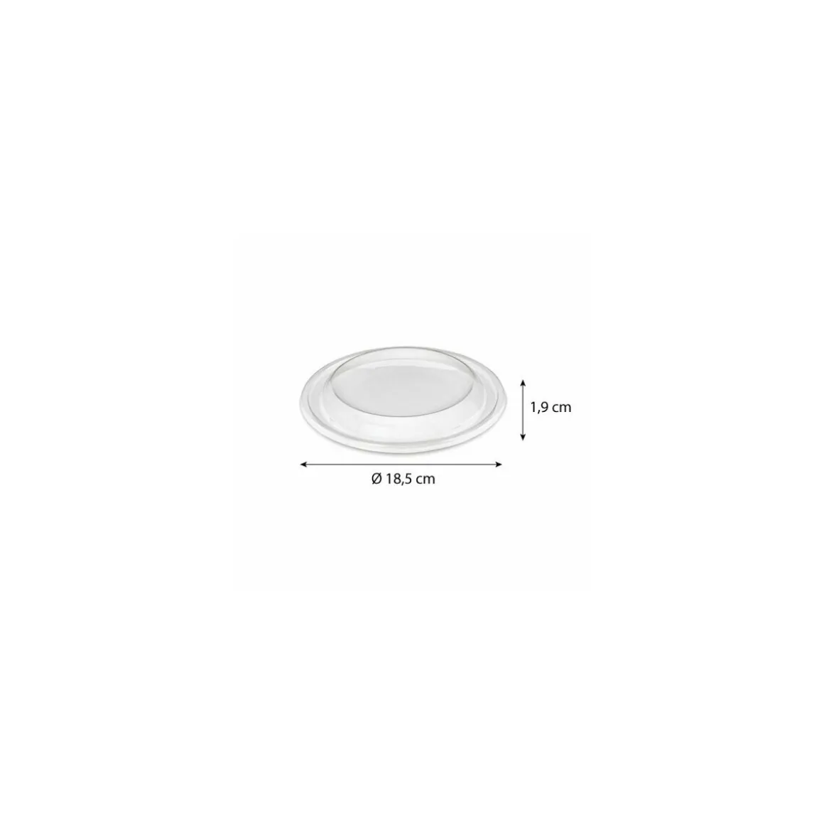 Couvercle Bowlipack PP transparent 100 et 130 cl - par 20
