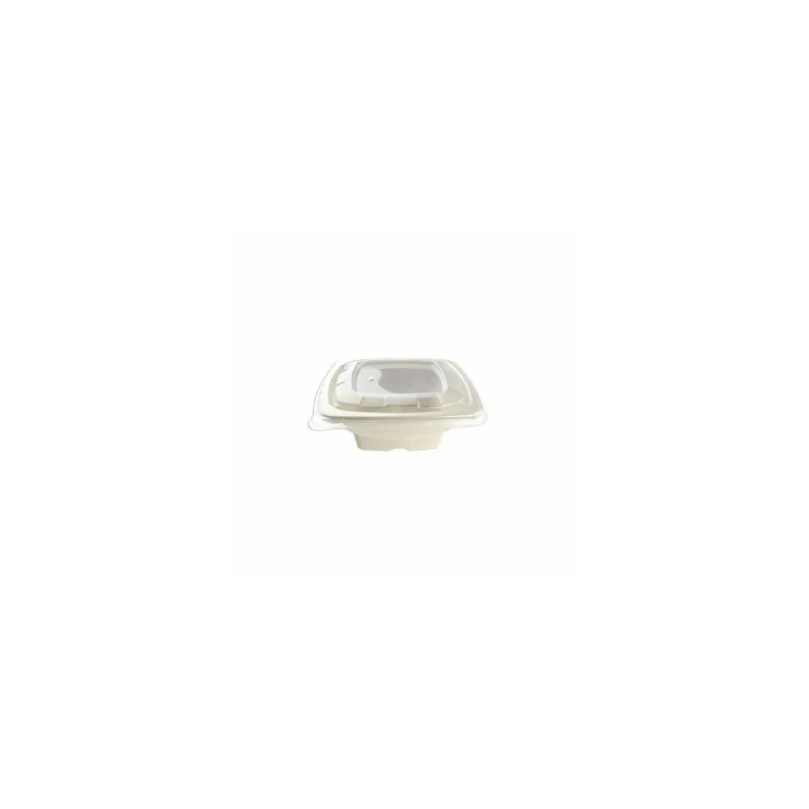 Couvercle carré PP pour saladiers bagasse 500 ml - par 300