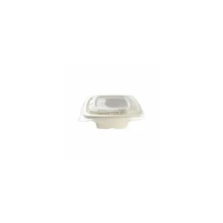 Couvercle carré PP pour saladiers bagasse 750 ml et 1000 ml - par 100