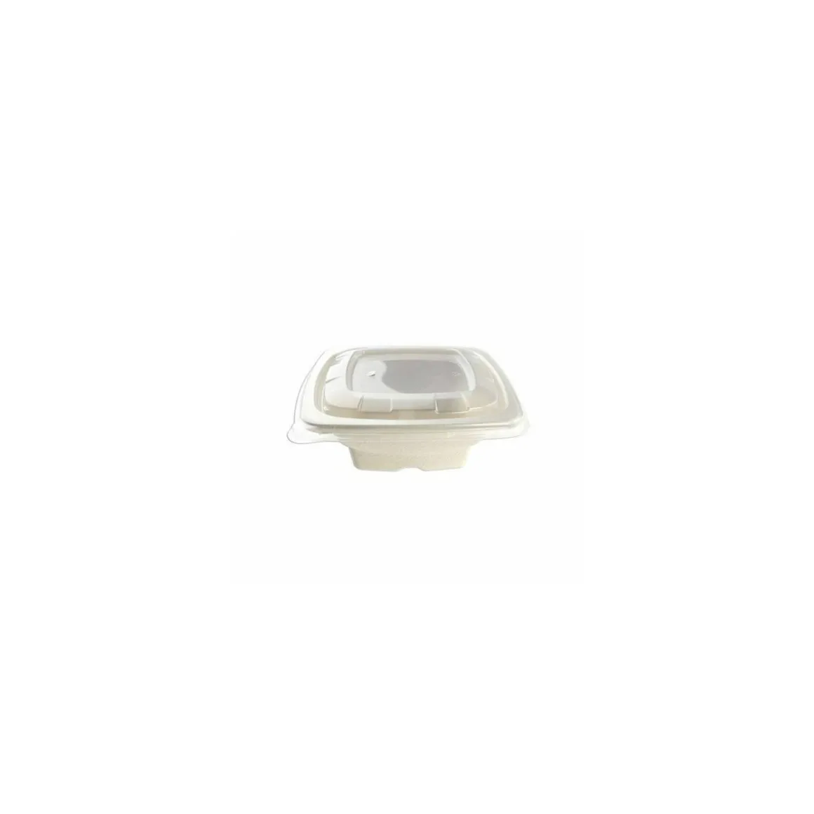Couvercle carré PP pour saladiers bagasse 750 ml et 1000 ml - par 100