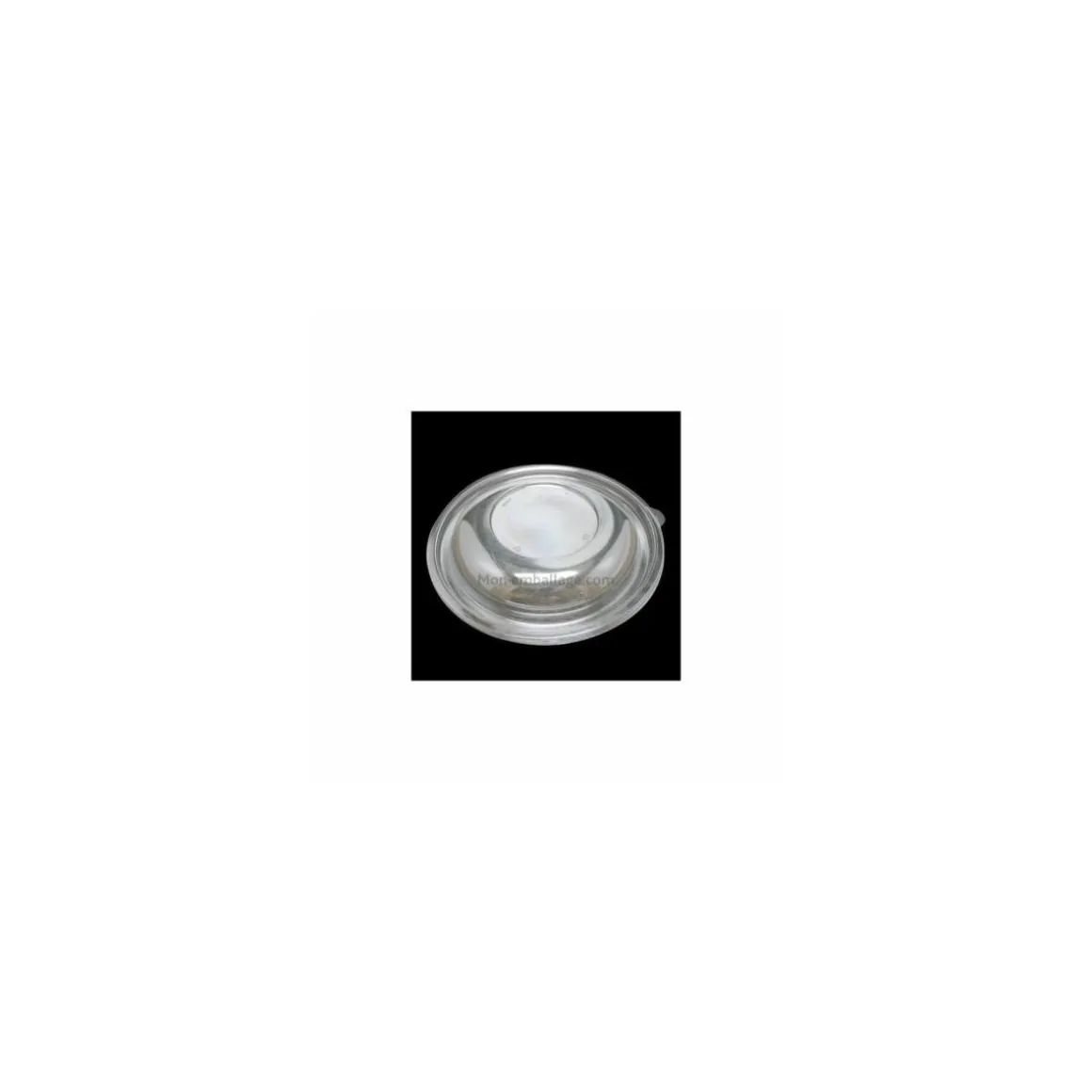Couvercle dôme plastique transparent pour saladier rond jetable 14 cm - par 50