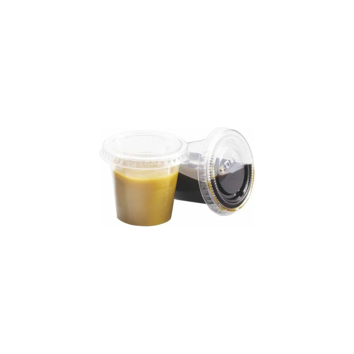 Couvercle en APET pour pot à sauce de 3 cl - par 125